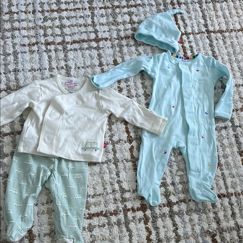 Magnetic Me 2 piece set Bundle - Kimono and Pants and Sailboat Footie with Hat